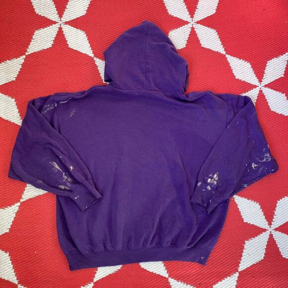 Vintage 90s Logo 7 NBA Phoenix Suns Basketball Paint Distressed Pullover Hoodie - Picture 4 of 5